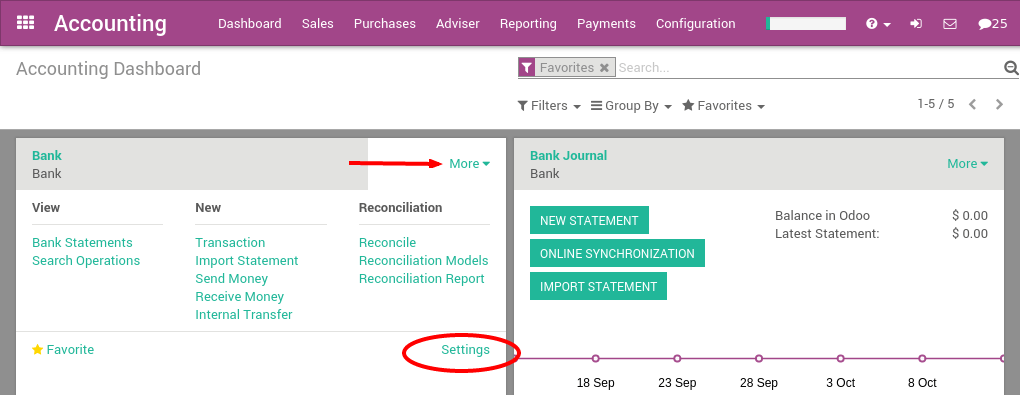 How to synchronize Odoo with your bank? — Odoo Business 0.1 documentation