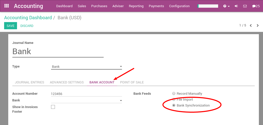How to synchronize Odoo with your bank? — Odoo Business 0.1 documentation